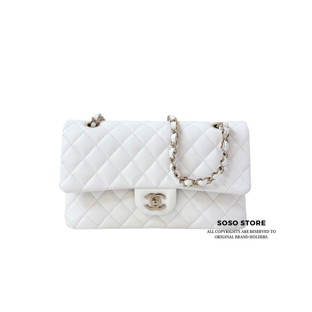 Chanel Classic Flap 25- White / GHW