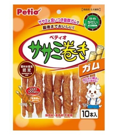 Petio 狗小食 雞肉卷 10本入