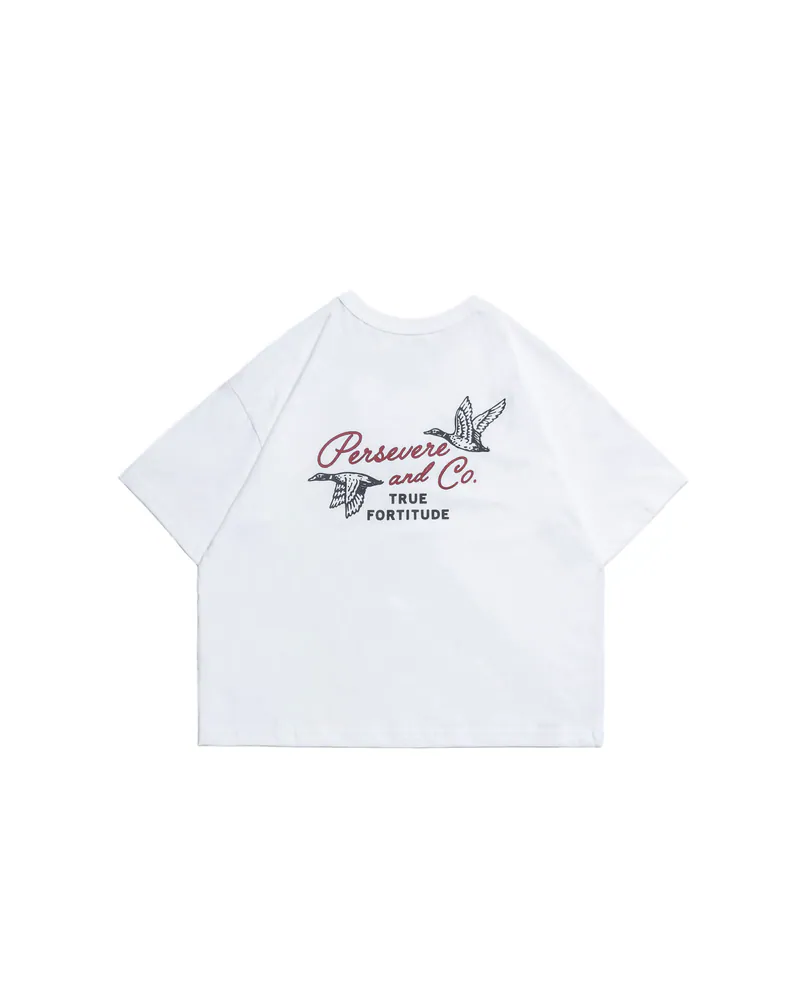 PERSEVERE KIDS' T-SHIRT SERIES (FLYING DUCK) - WHITE