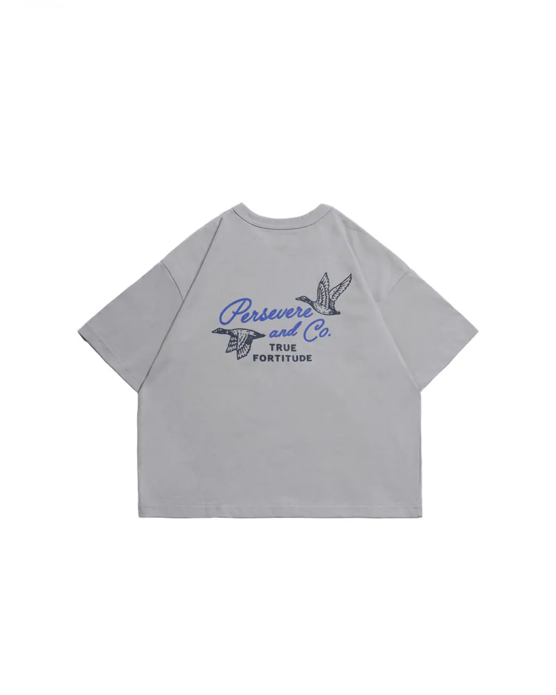 PERSEVERE KIDS' T-SHIRT SERIES (FLYING DUCK) - LIGHT GREY