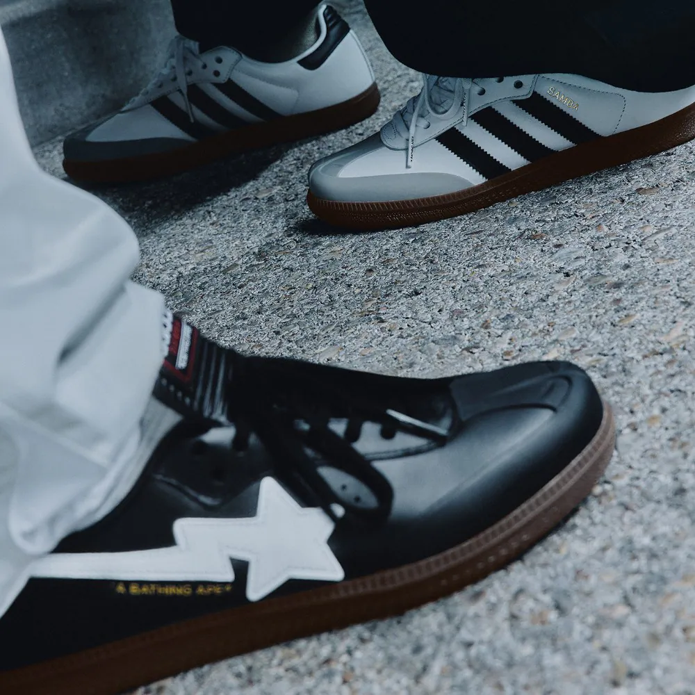 <快速出貨> A Bathing Bape x adidas Samba og Skull STA 聯名款 世足賽 黑