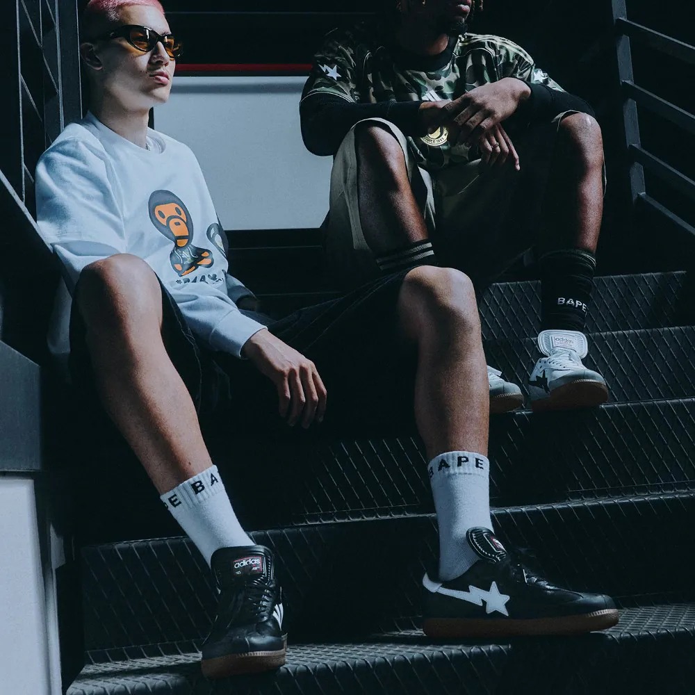 <快速出貨> A Bathing Bape x adidas Samba og Skull STA 聯名款 世足賽 黑