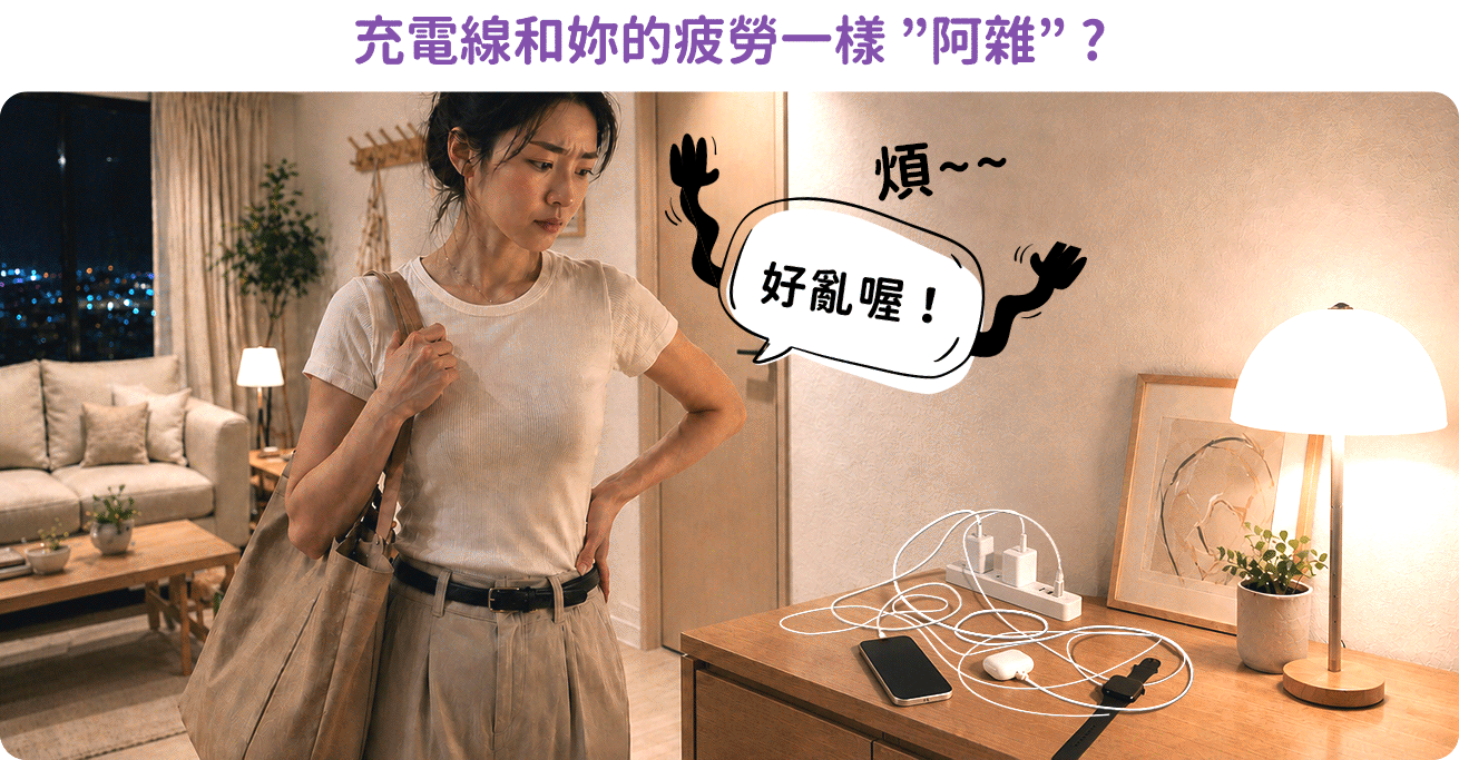 LUNA Mag 小露娜-居家痛點-充電線和妳的疲勞一樣 ”阿雜” ?