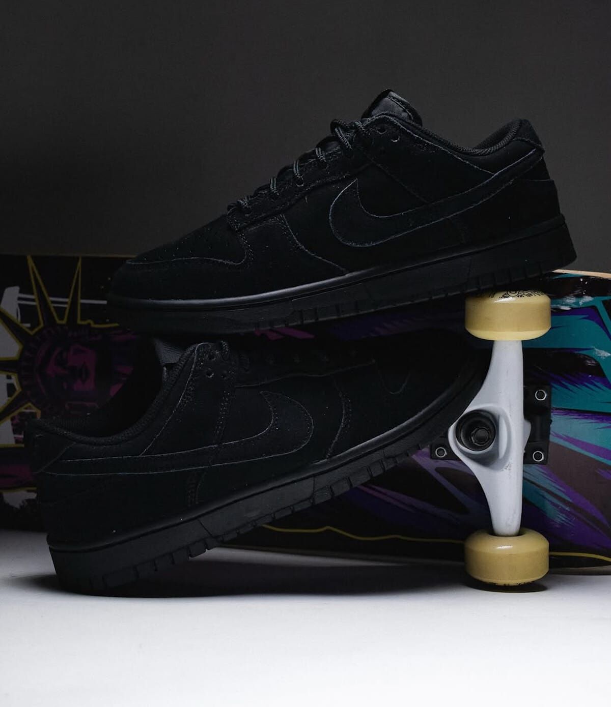 【逢甲 FUZZY】Nike Dunk Low "Triple Black" 麂皮 全黑 IB6651-001