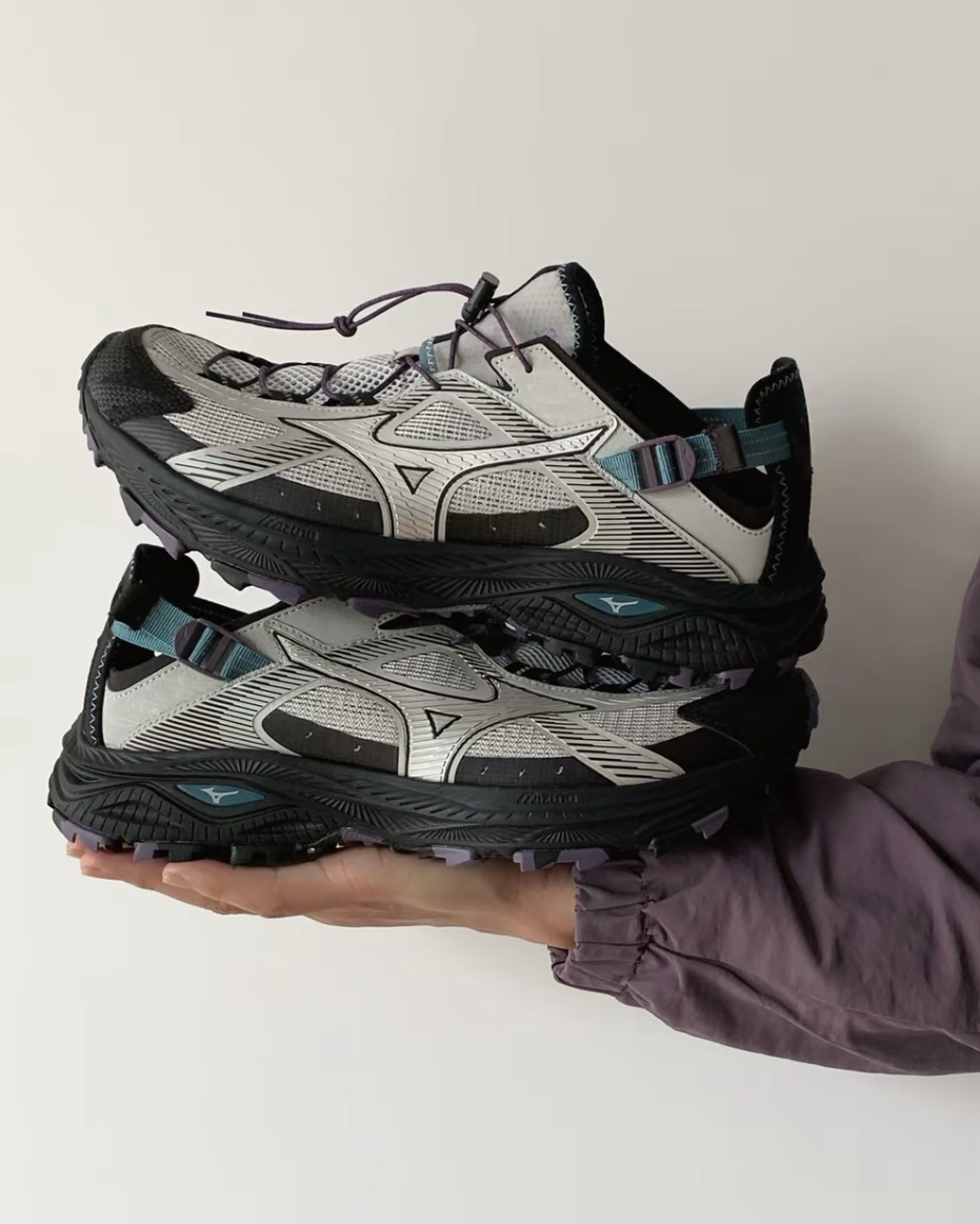 Mizuno Racer Trail SE V2 銀黑紫色 溯溪鞋 抽繩 透氣 緩震 美津濃 運動鞋 男女鞋