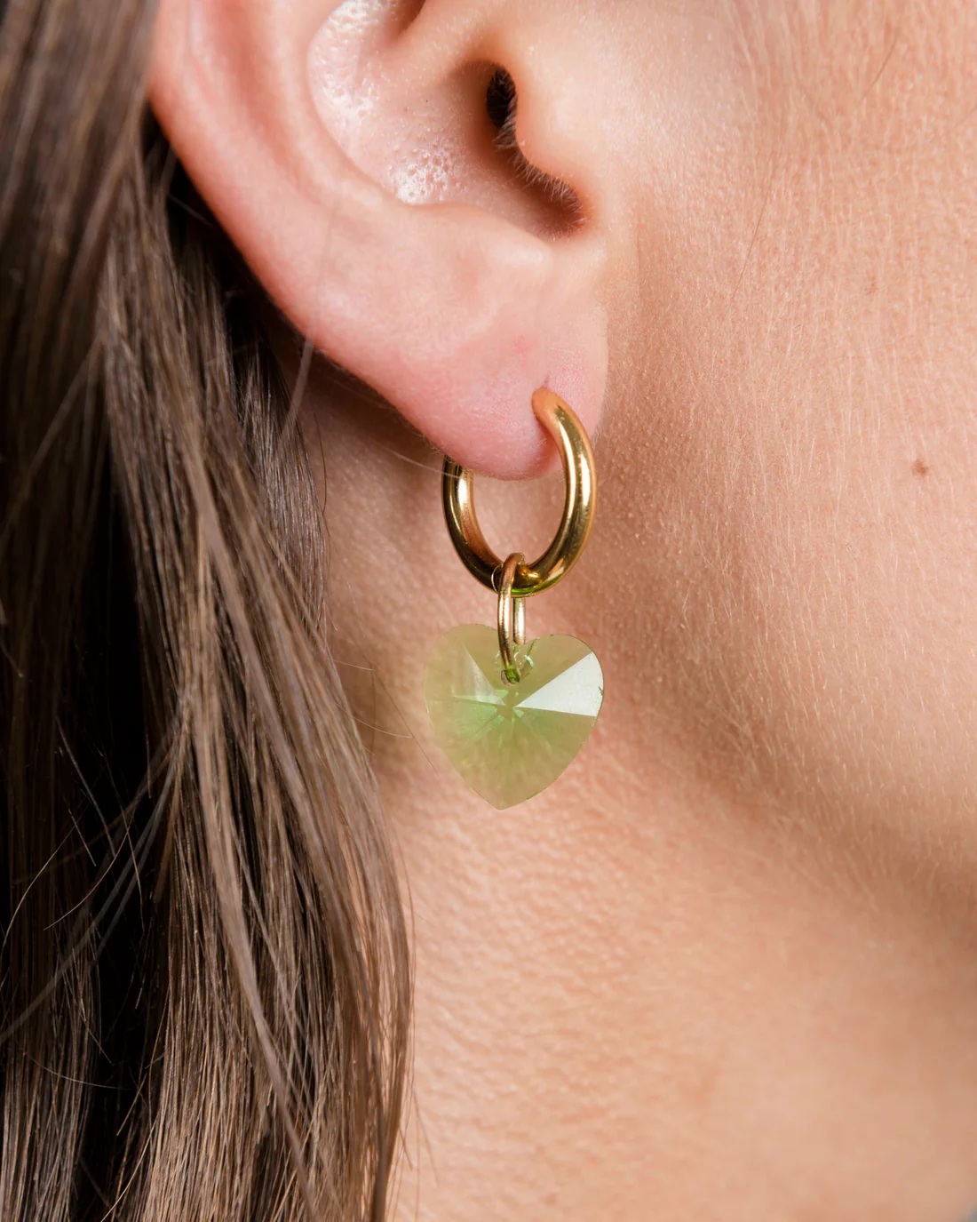 Kurage Ginza Earrings Heart Attack - Green