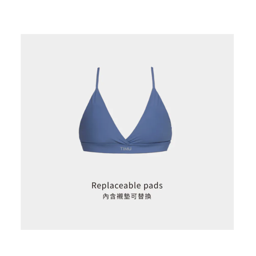 ▲TIMU  三角疊層 運動款上衣 / Top  Mist Blue 霧藍
