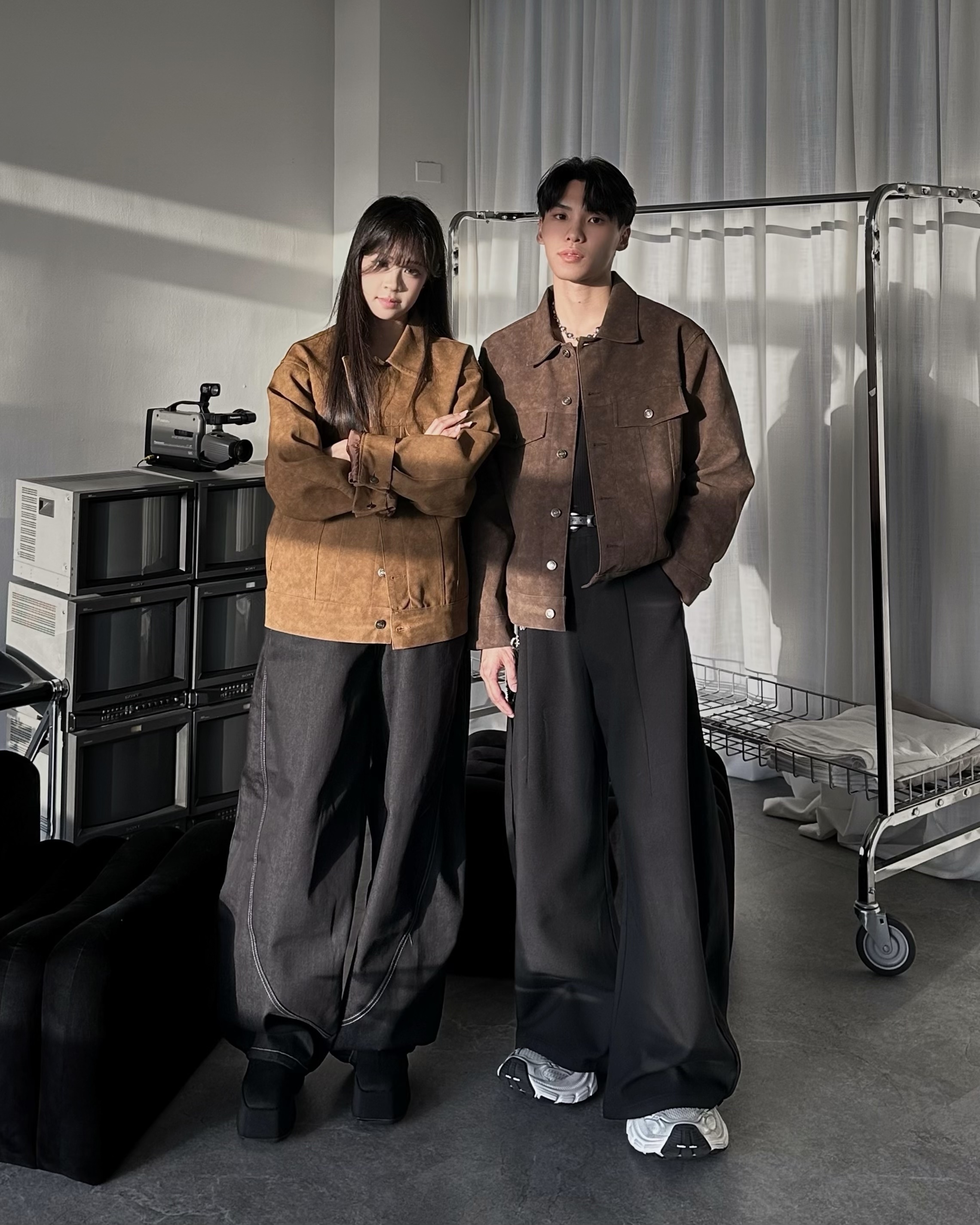 𝐇·𝐓·𝐒 韓國 美拉德 麂皮設計 秋冬 棕色系 寬鬆 情侶 夾克 外套