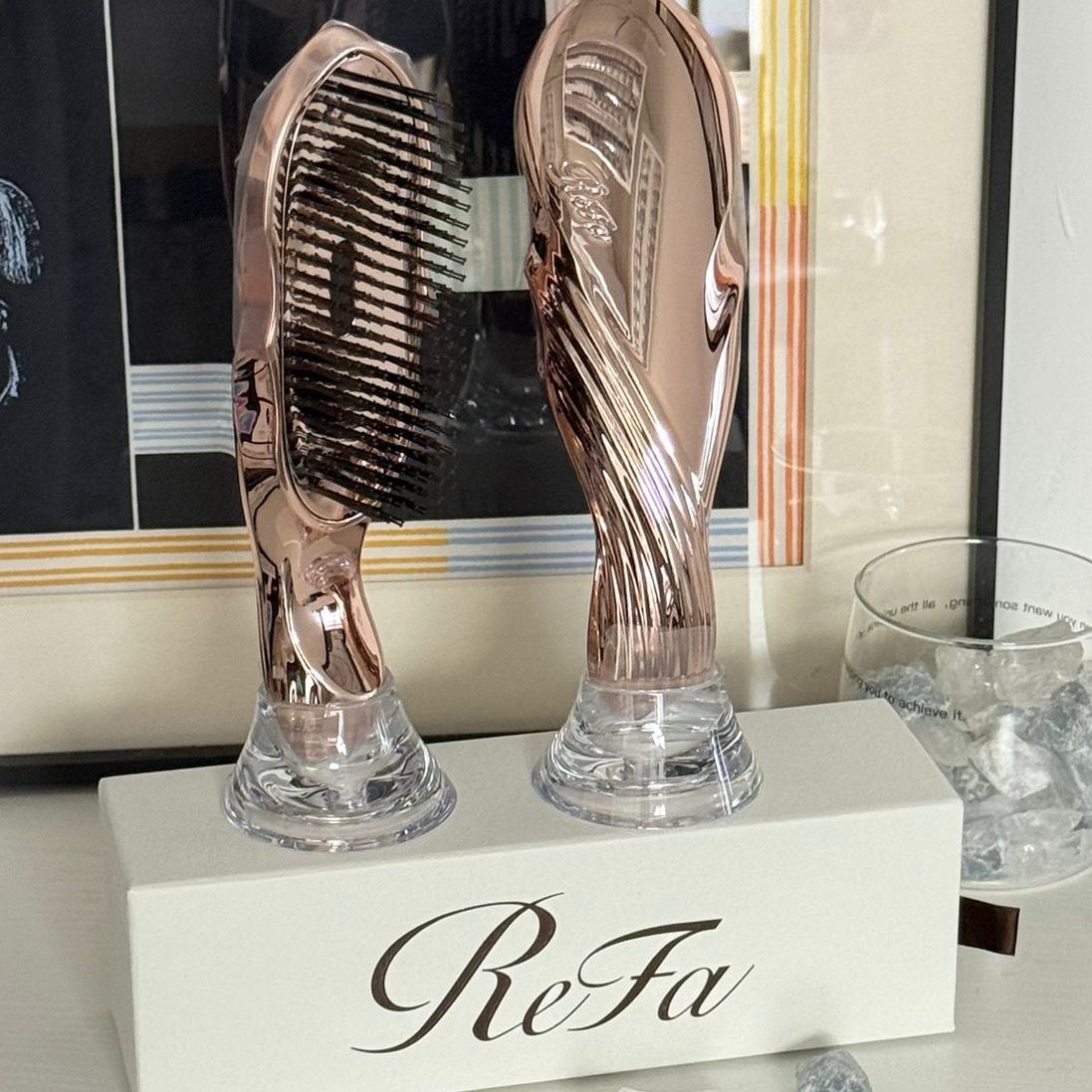 ReFa - ion care brush 離子深層護理乾濕兩用梳premium #rose gold