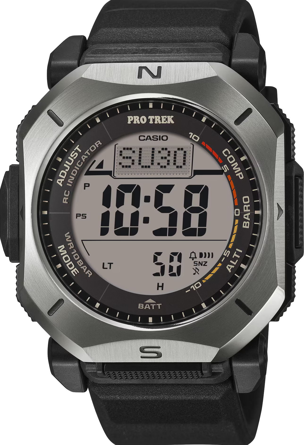 萬年鐘錶 - CASIO 卡西歐 PRO TREK  登山者藍芽太陽能電波方位、氣壓、高度、溫度三重感應器登山錶  PRW-69Y-1  錶徑 : 46.4 mm