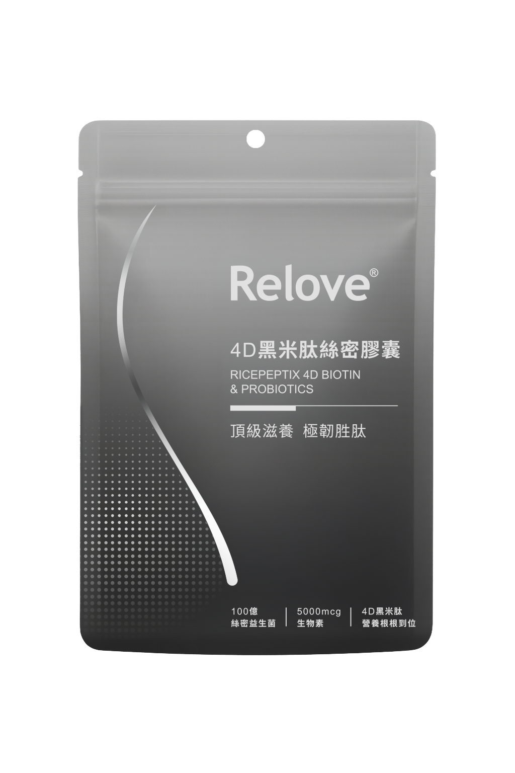 RELOVE 4D 黑米肽絲密膠囊 #一包60粒