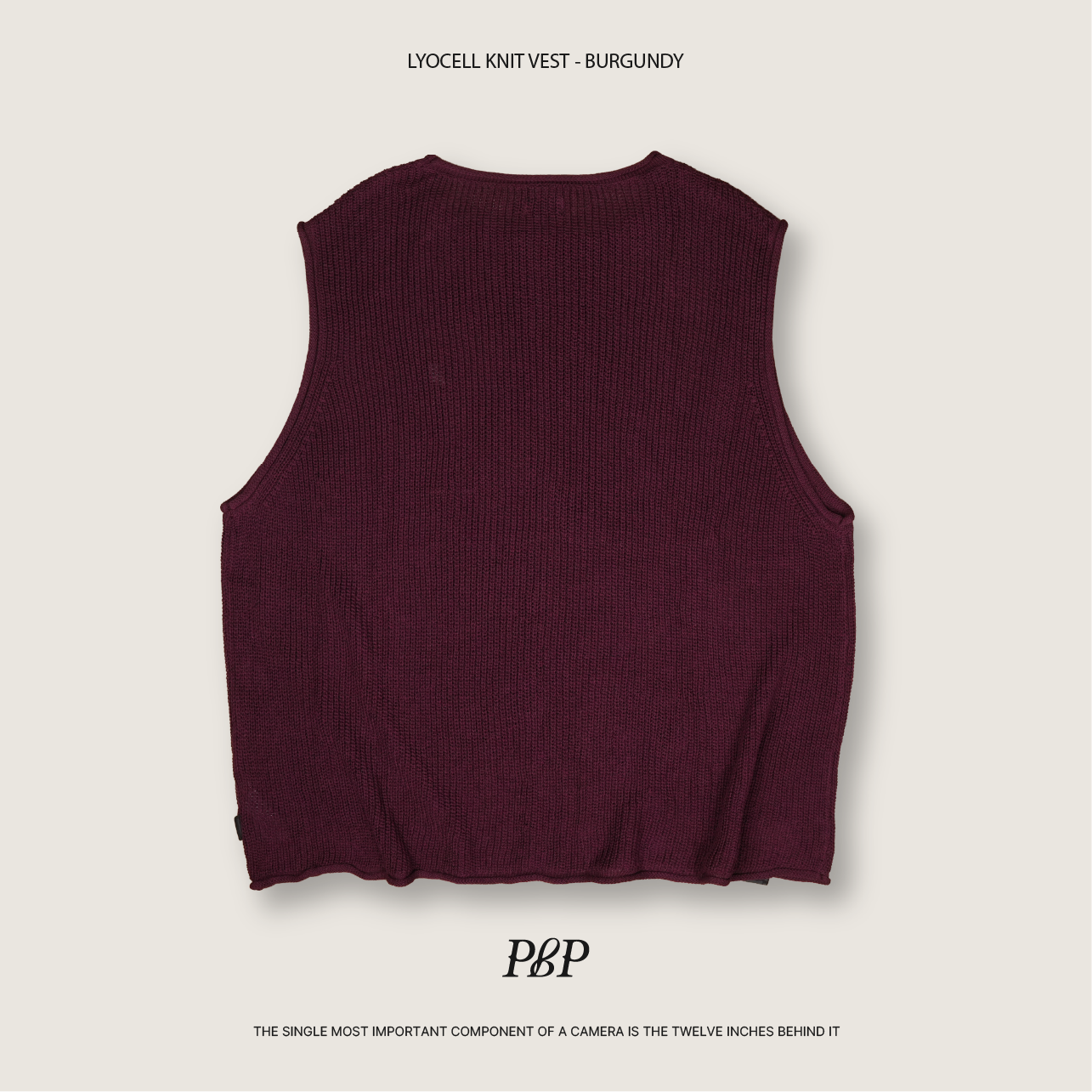 P.B.P - LYOCELL KNIT VEST  - BURGUNDY