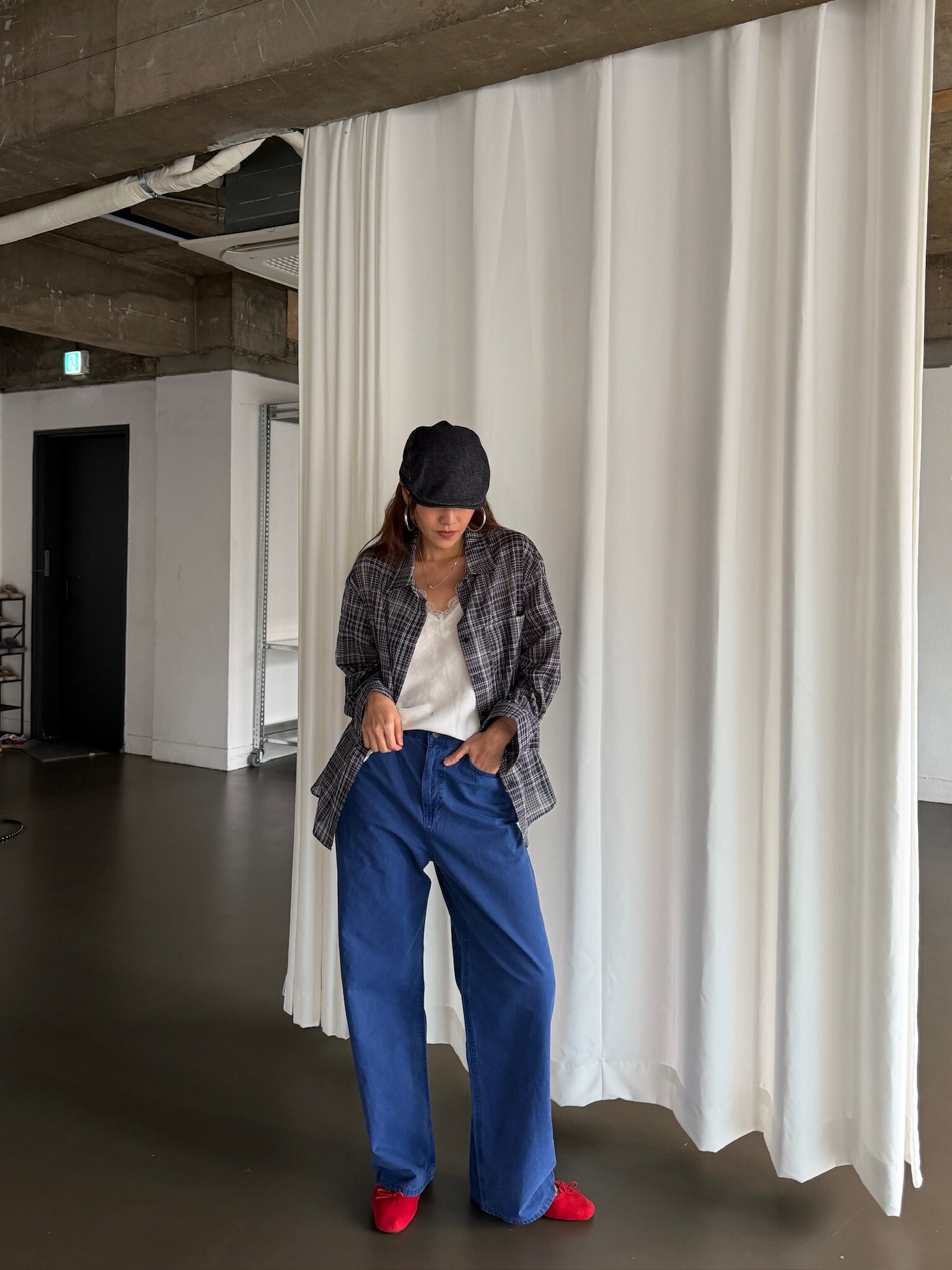 Soft indigo denim jeans