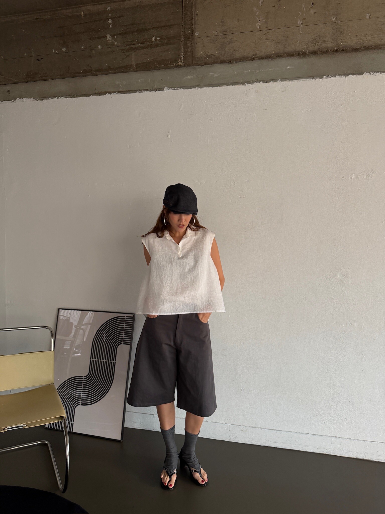 A line Denim Shorts