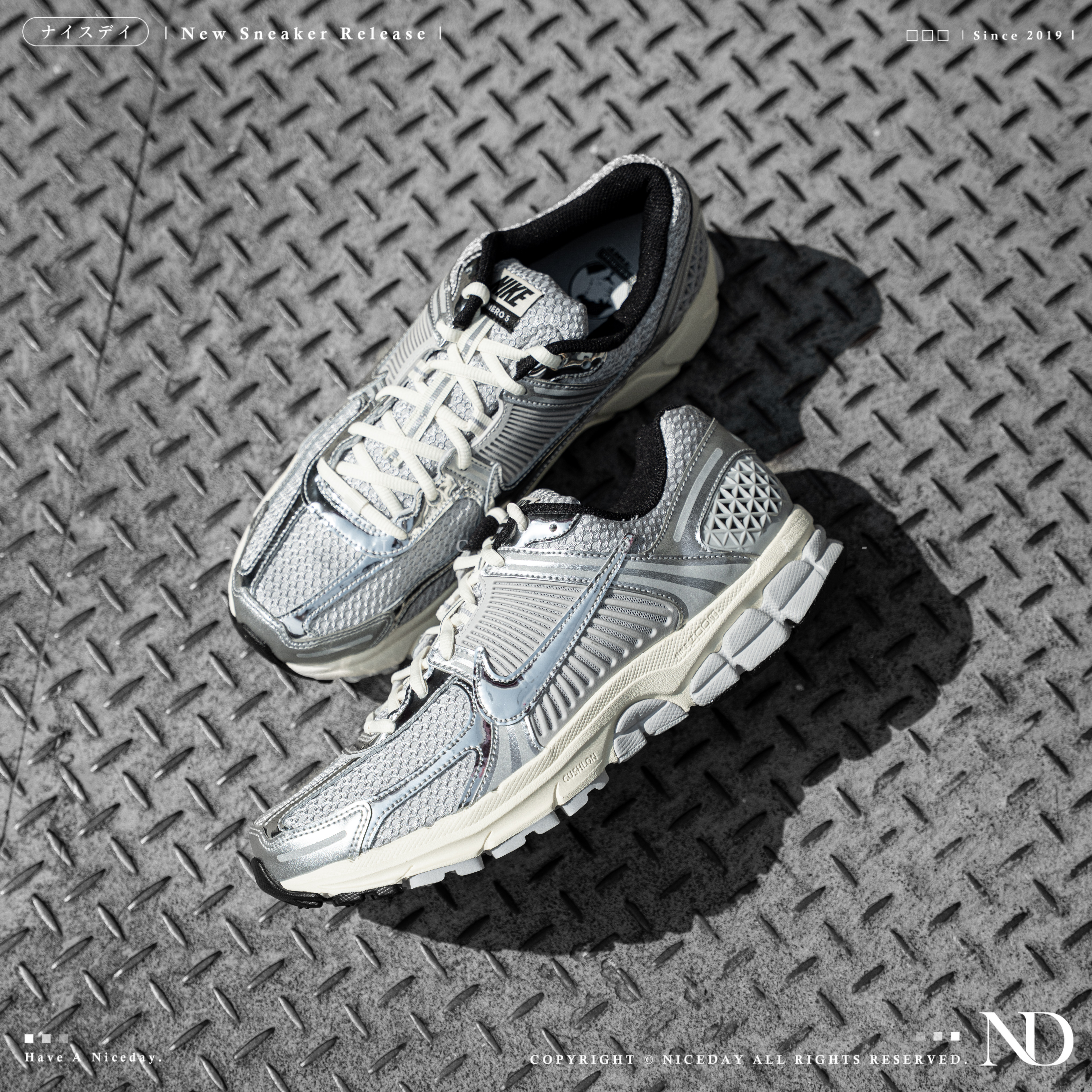 NICEDAY 現貨 Nike Zoom Vomero 5 灰銀 透氣 跑步鞋 IM3486-002