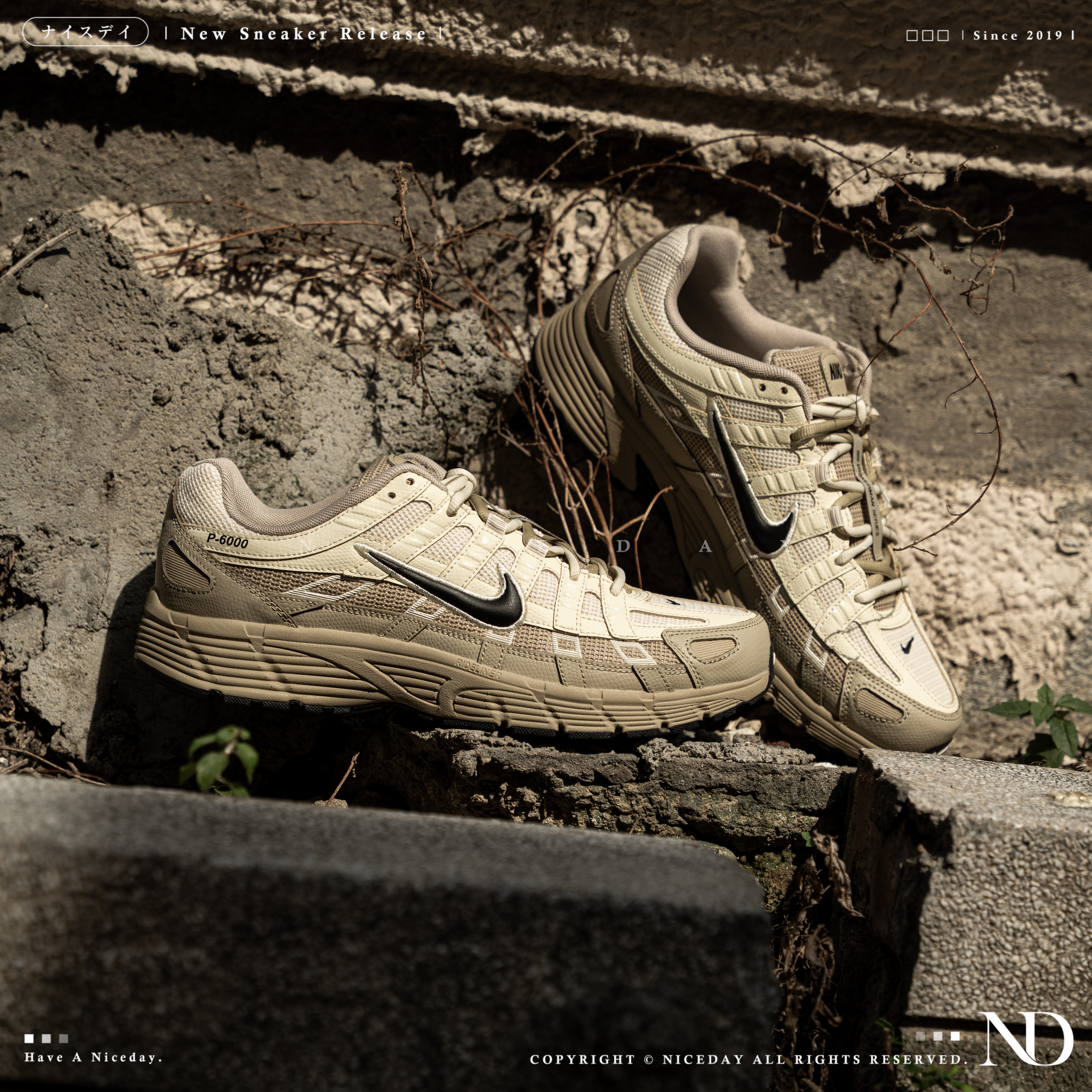 NICEDAY 現貨 Nike P-6000 米色 透氣 機能 復古 IH8042-100