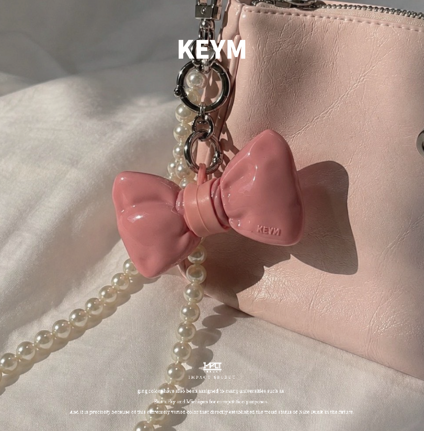 KEYM 韓國品牌 蝴蝶結 立體 吊飾 唇釉 六色