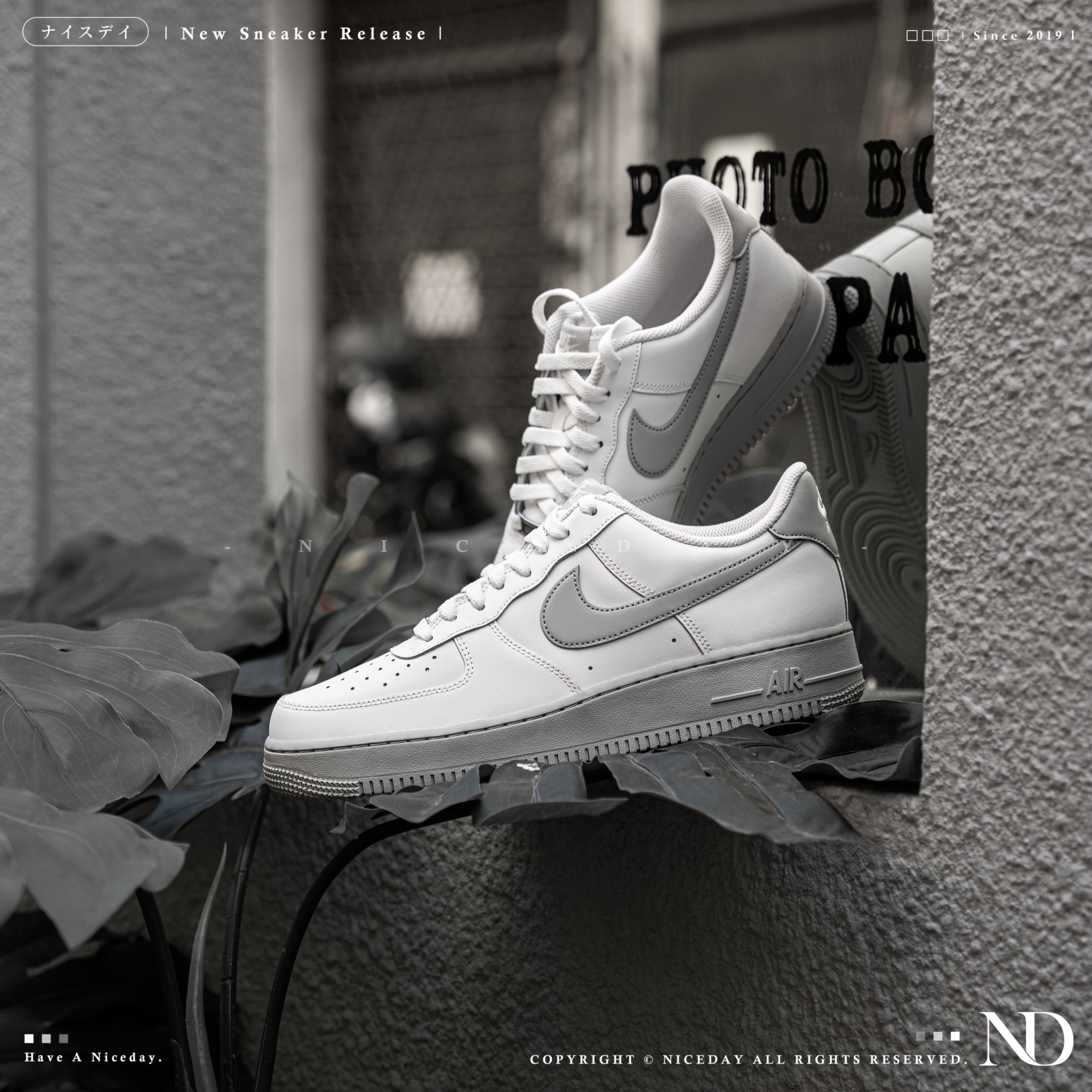 NICEDAY 現貨 Nike Air Force 1 白灰 百搭 板鞋 FJ4146-128