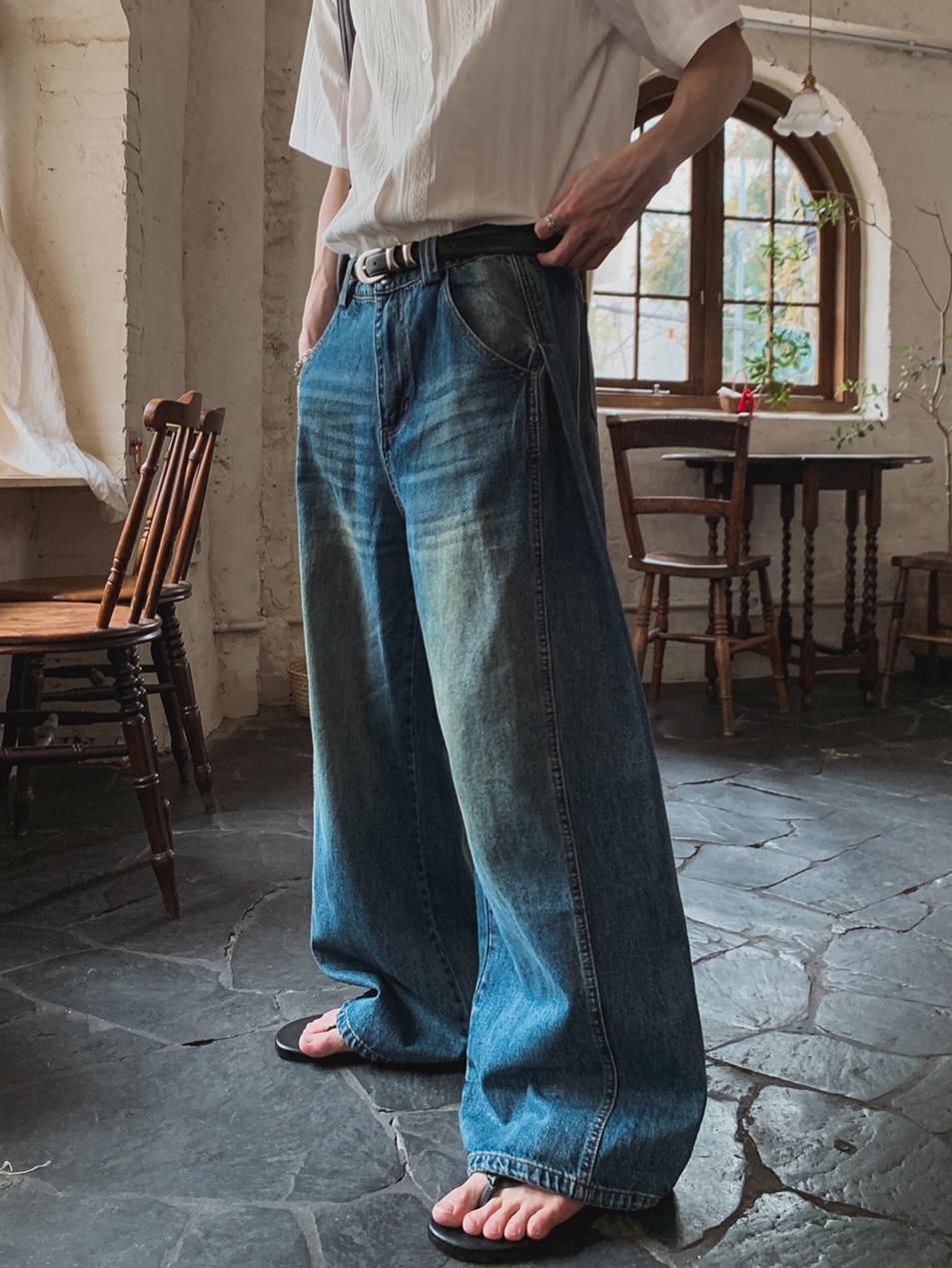 Double Structure Denim Pants