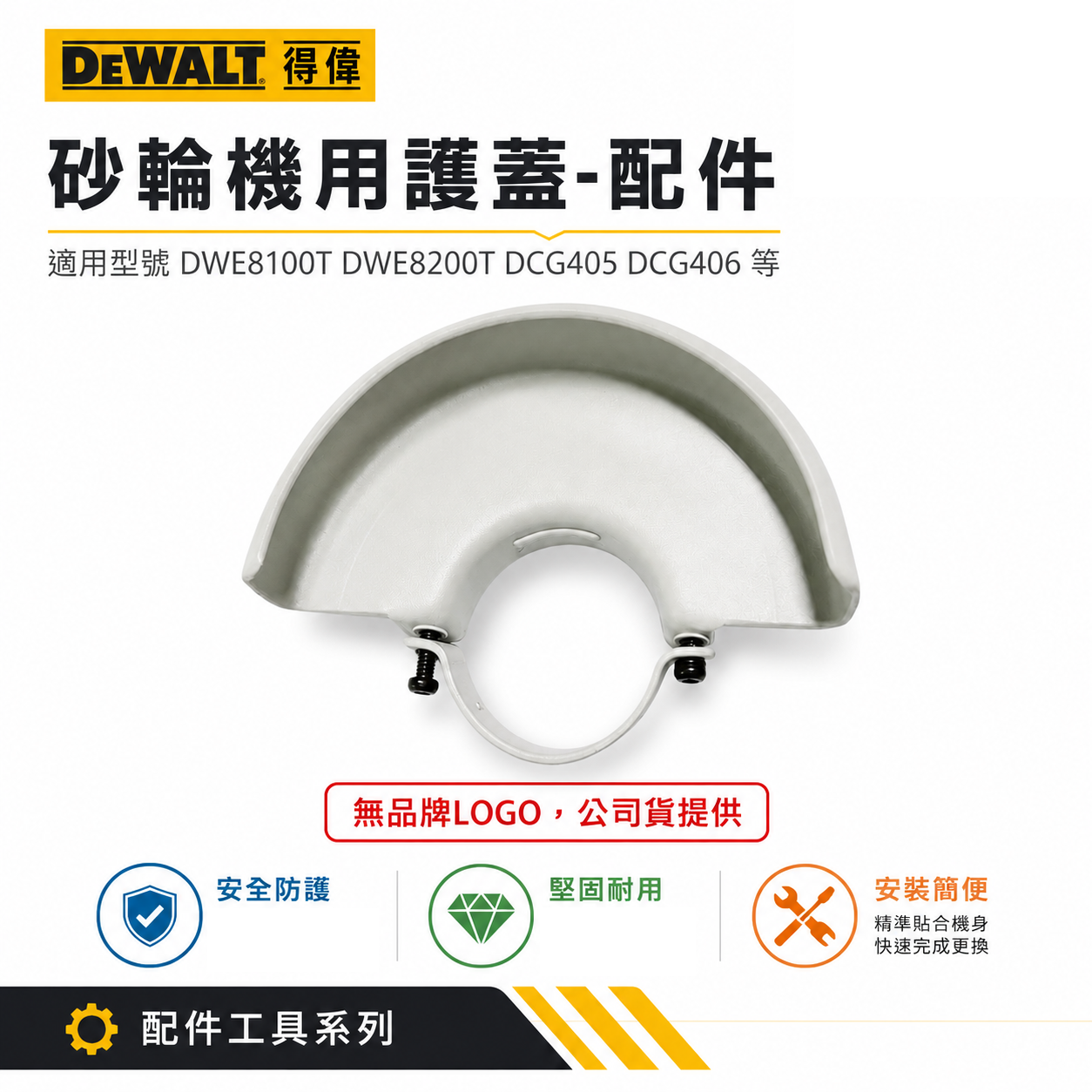 配件區｜DEWALT 得偉 美國｜適用型號 DWE8100T DWE8200T DWE8300S DCG405 DCG406 砂輪機用護蓋 安全蓋｜切割機護蓋