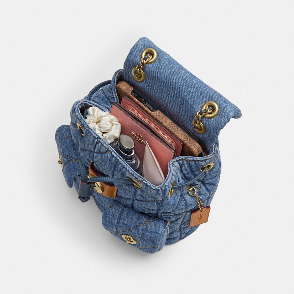【Coach】Tabby Backpack With Quilting  丹寧