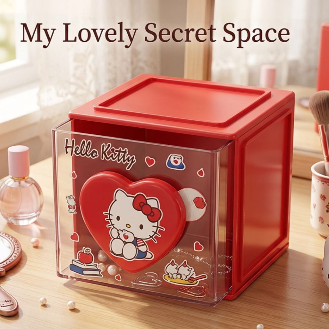 Hello Kitty Sanrio|  抽屜 桌面收納盒