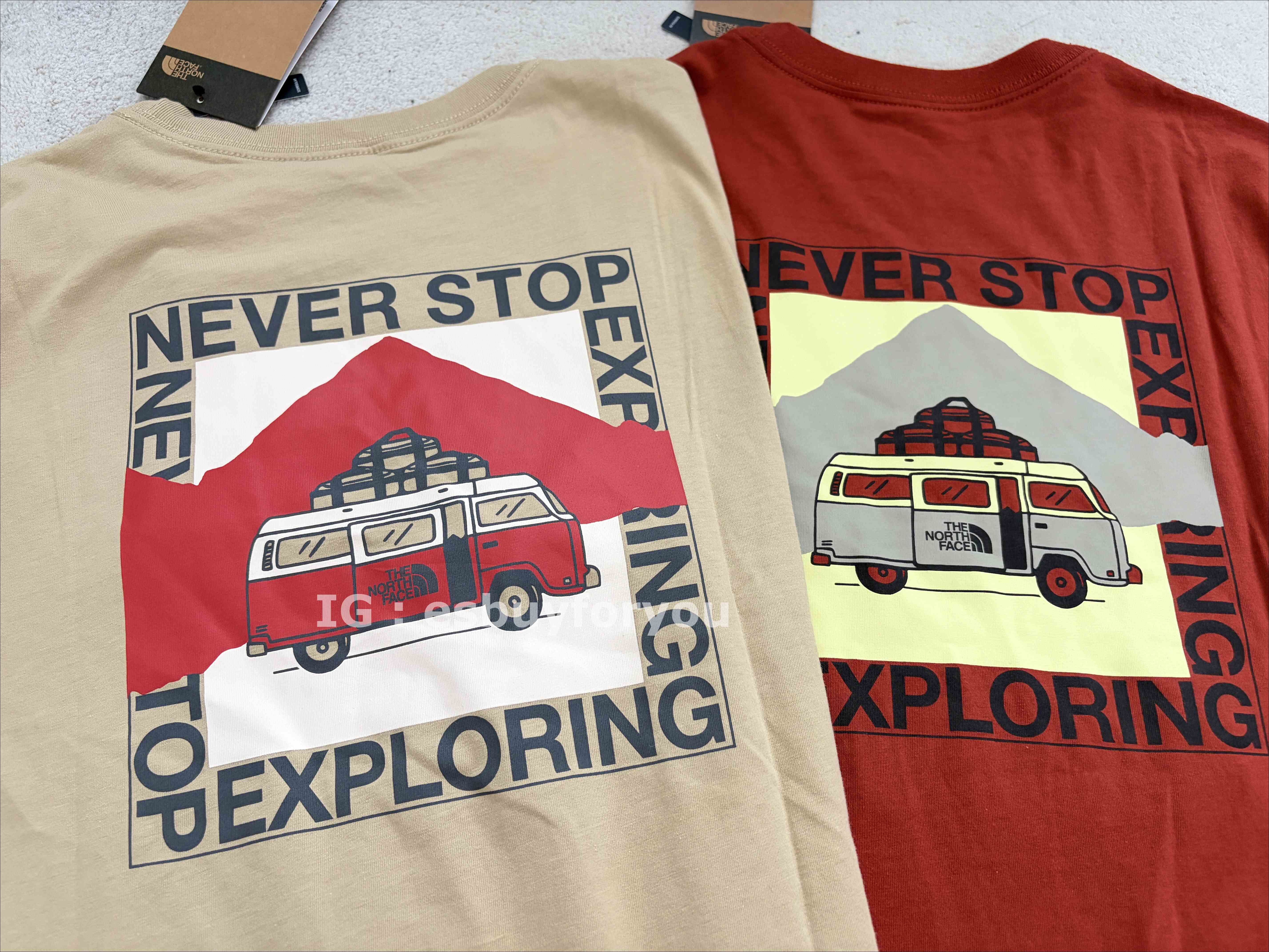 THE NORTH FACE 男大人 露營車 正反圖案 短TEE (2色)