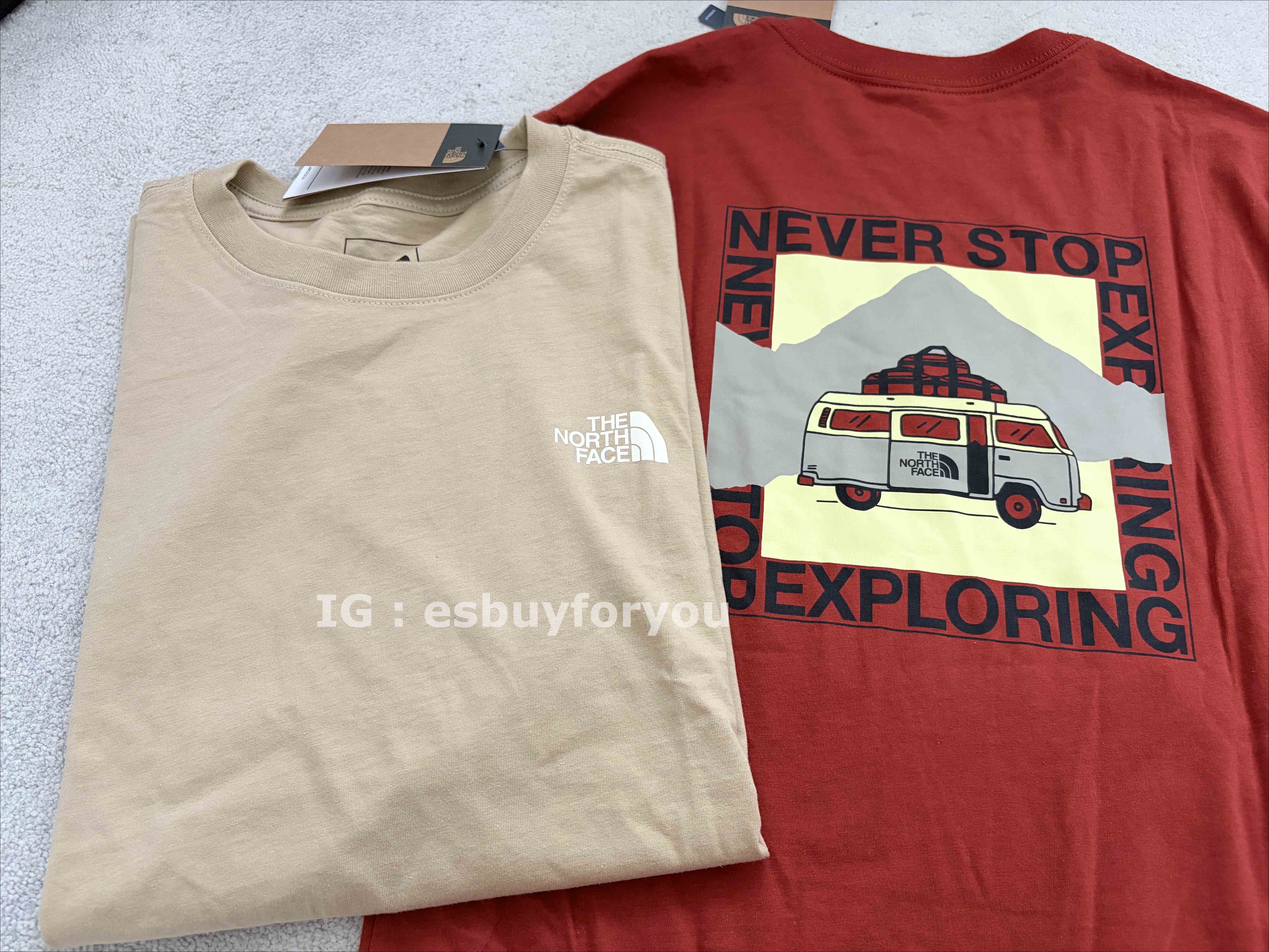 THE NORTH FACE 男大人 露營車 正反圖案 短TEE (2色)