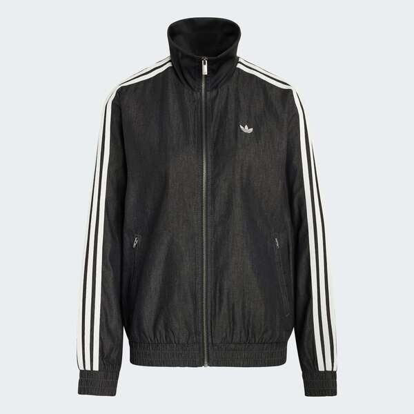 Adidas 愛迪達 Denim Fb Tt KW8758 女 立領外套 運動外套 休閒穿搭 黑 亞版