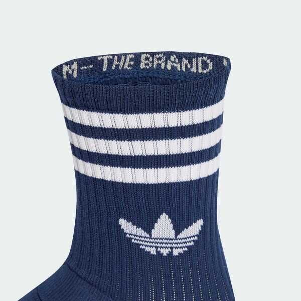 Adidas 愛迪達 3s Crew S 3p JV7408 中筒襪 白 深藍 3雙入 足弓支撐