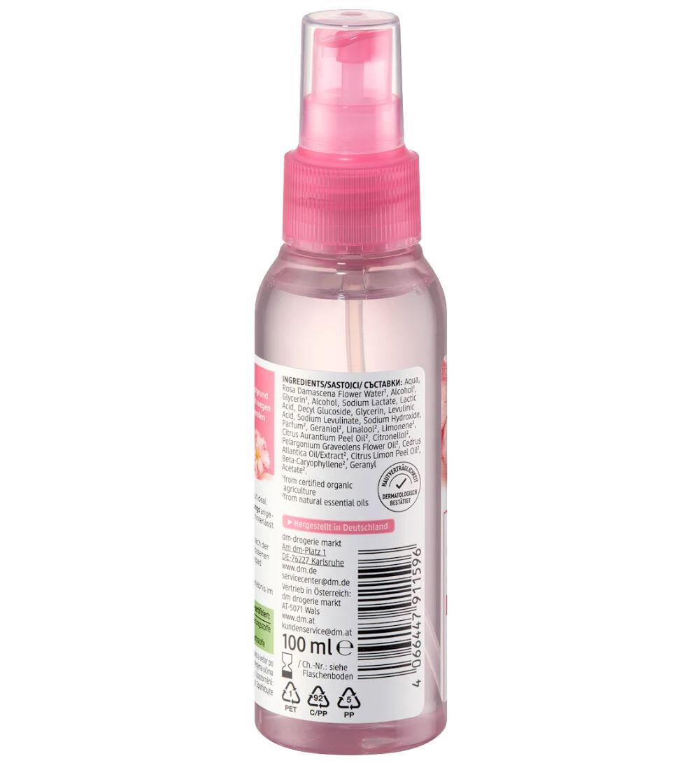 德國 alverde NATURKOSMETIK 天然有機玫瑰花瓣水 100ml