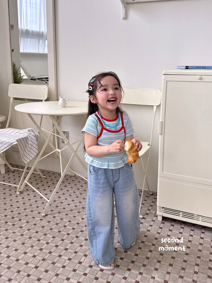 正韓夏second moment  兩色可愛條紋上衣