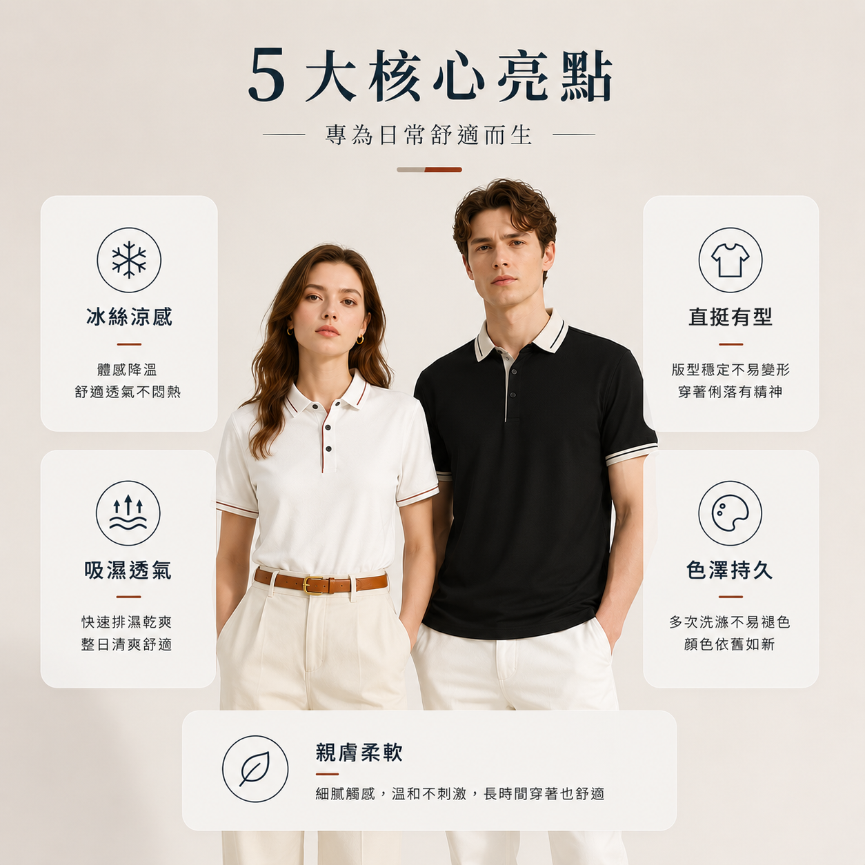 MNDK莫納帝克｜客製化團體服｜專業運動服｜公司制服｜台中-POLO-RE15-冰絲凉感撞色POLO