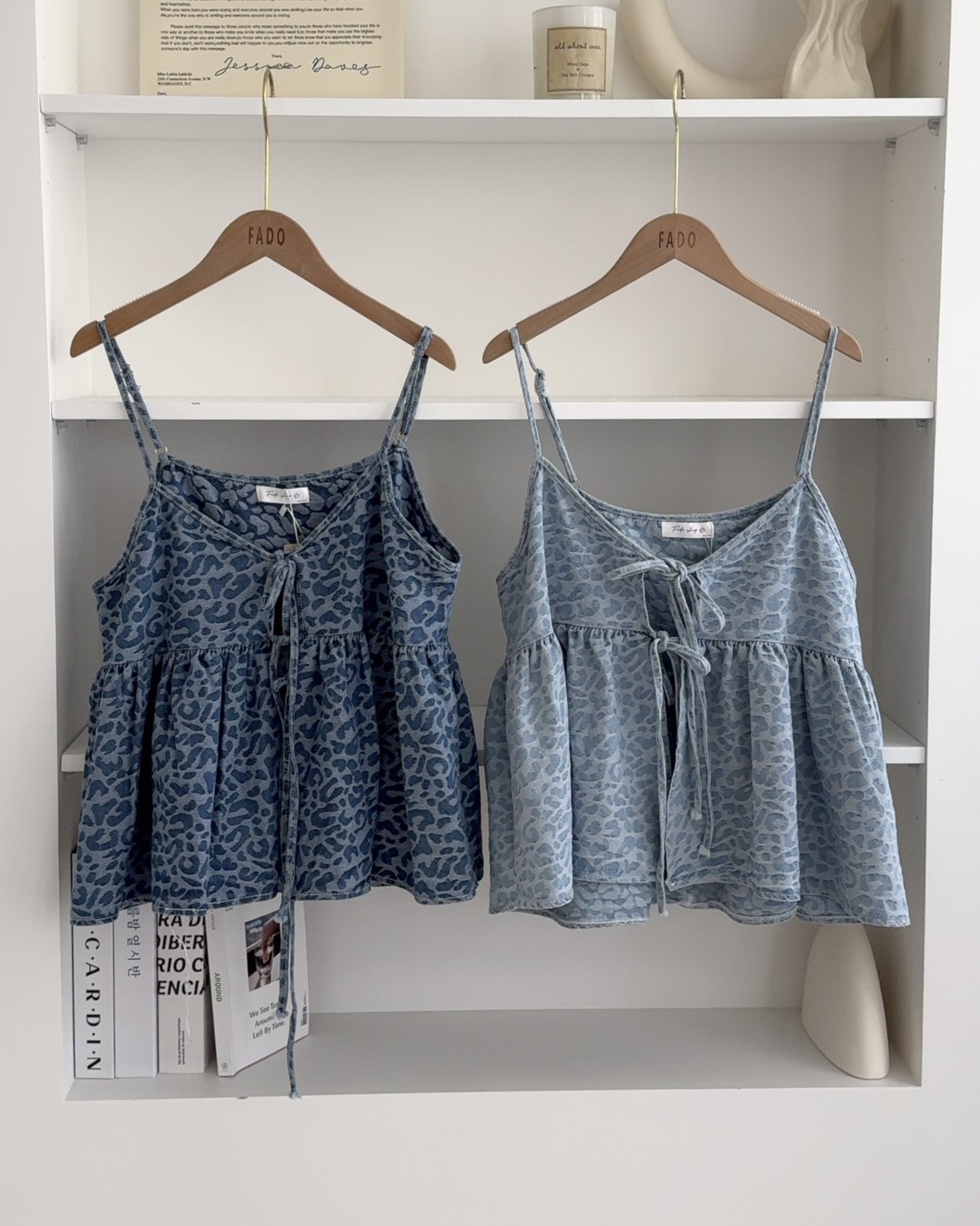 法朵Fado shop｜牛仔豹紋背心 1505002 兩色