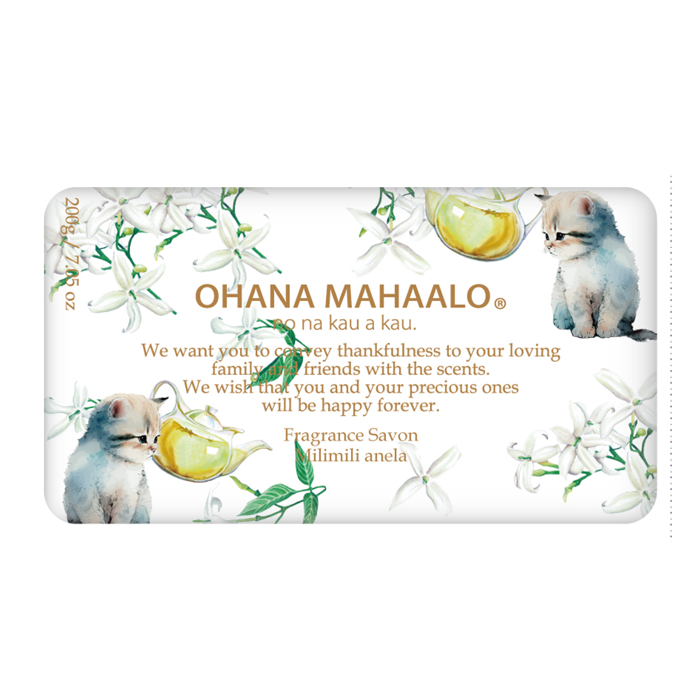 OHANA MAHAALO 小貓茉莉 絲柔手工皂200g
