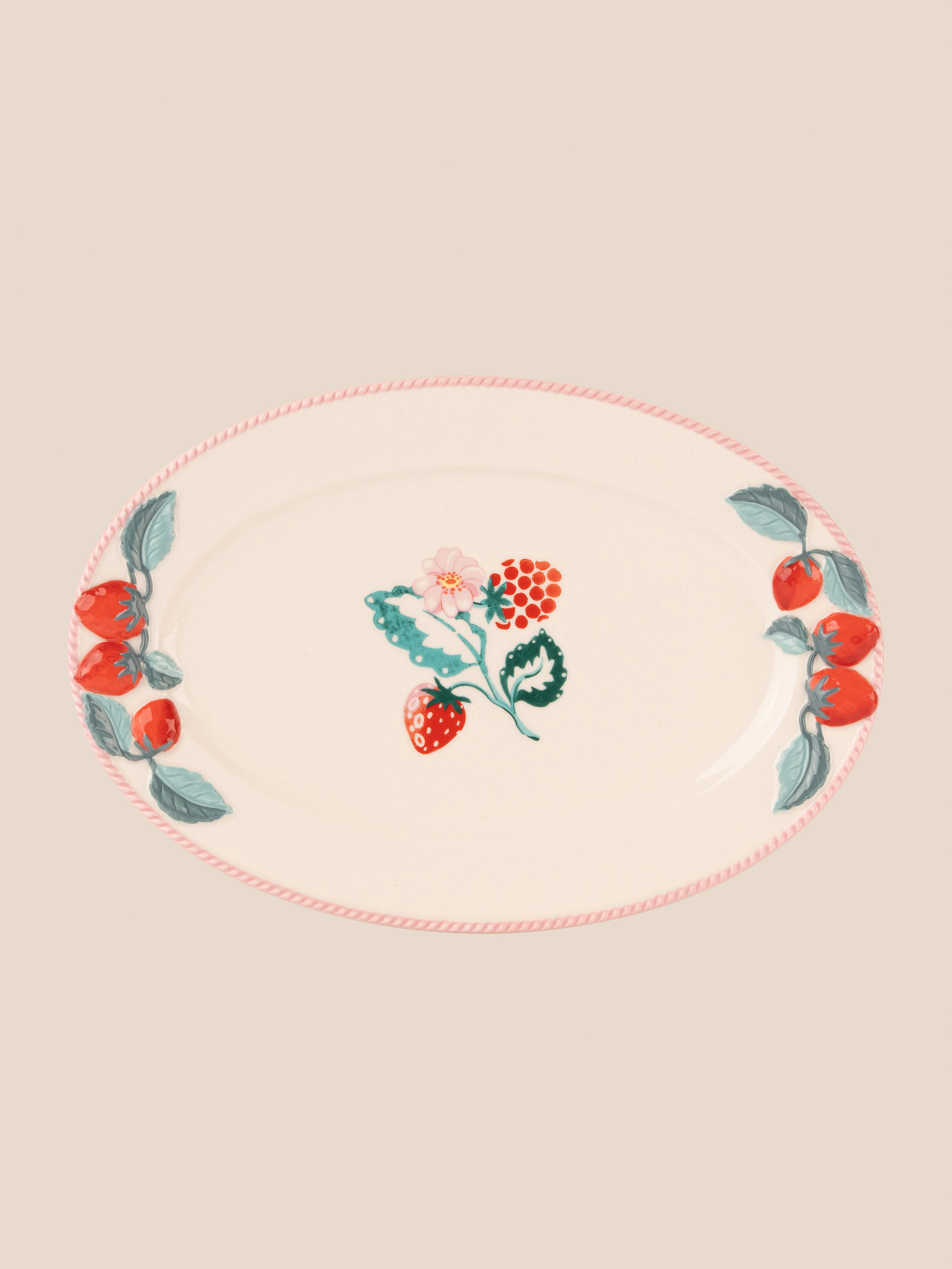Raspberry Garden 陶瓷橢圓餐盤