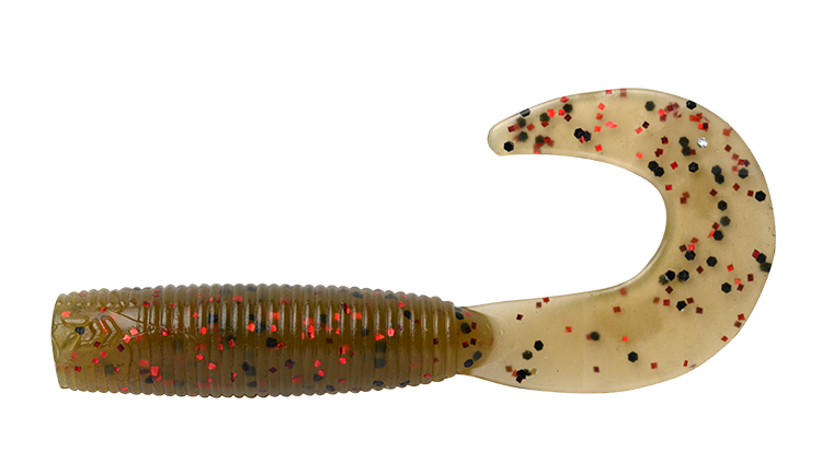 軟蟲 BaitJunkie 4" GRUB RED BAIT GLOW #27