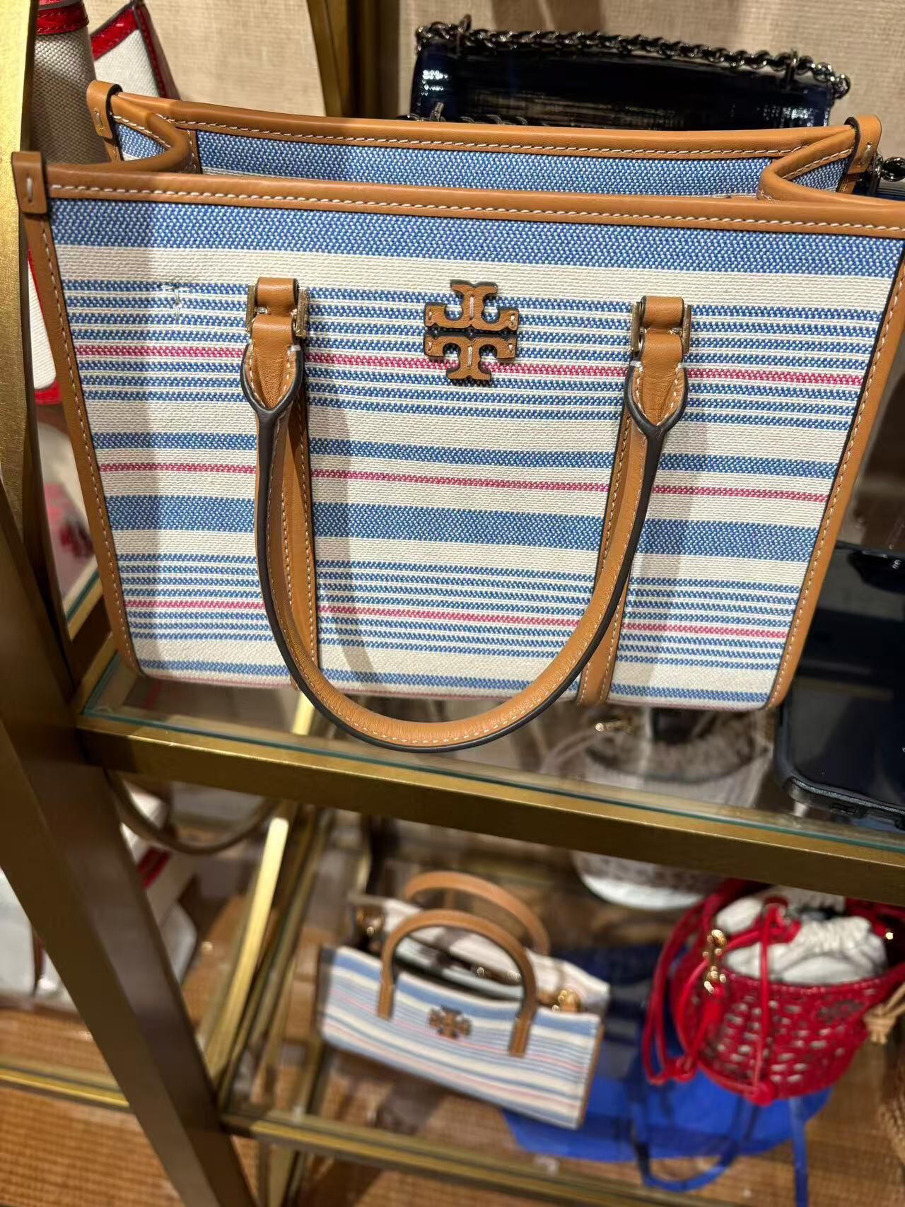 【預購】Tory Burch H051308  間條托特包