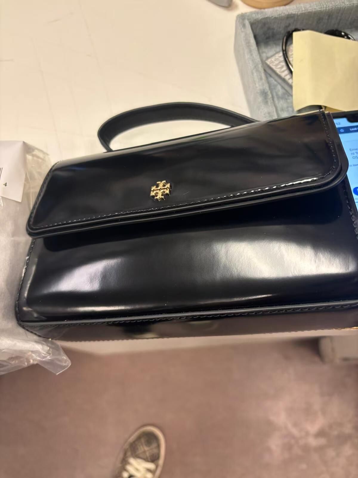 【預購】Tory Burch H051310 黑色Emerson小豆腐包