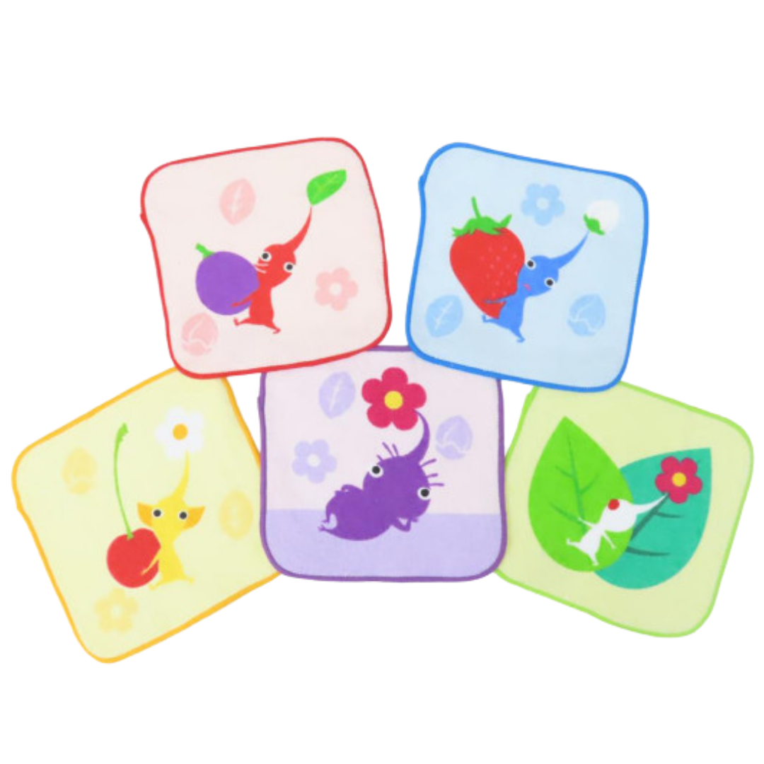 Nintendo Pikmin Petit Towel Handkerchief Set - Characters Colorful