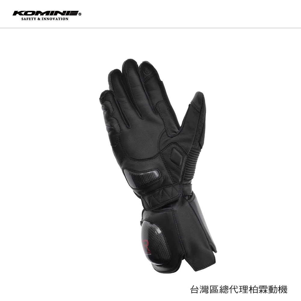 【KOMINE】GK-253 鈦合金賽道長皮防摔手套