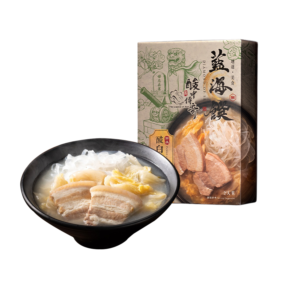 藍海饌  酸白菜豬肉寬粉  2包/盒