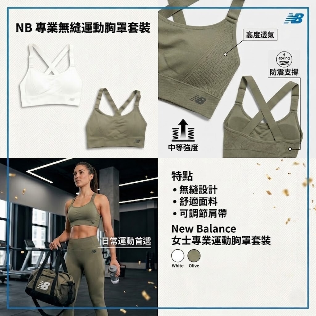 【預購】New Balance H051304 女士運動內衣 2件入