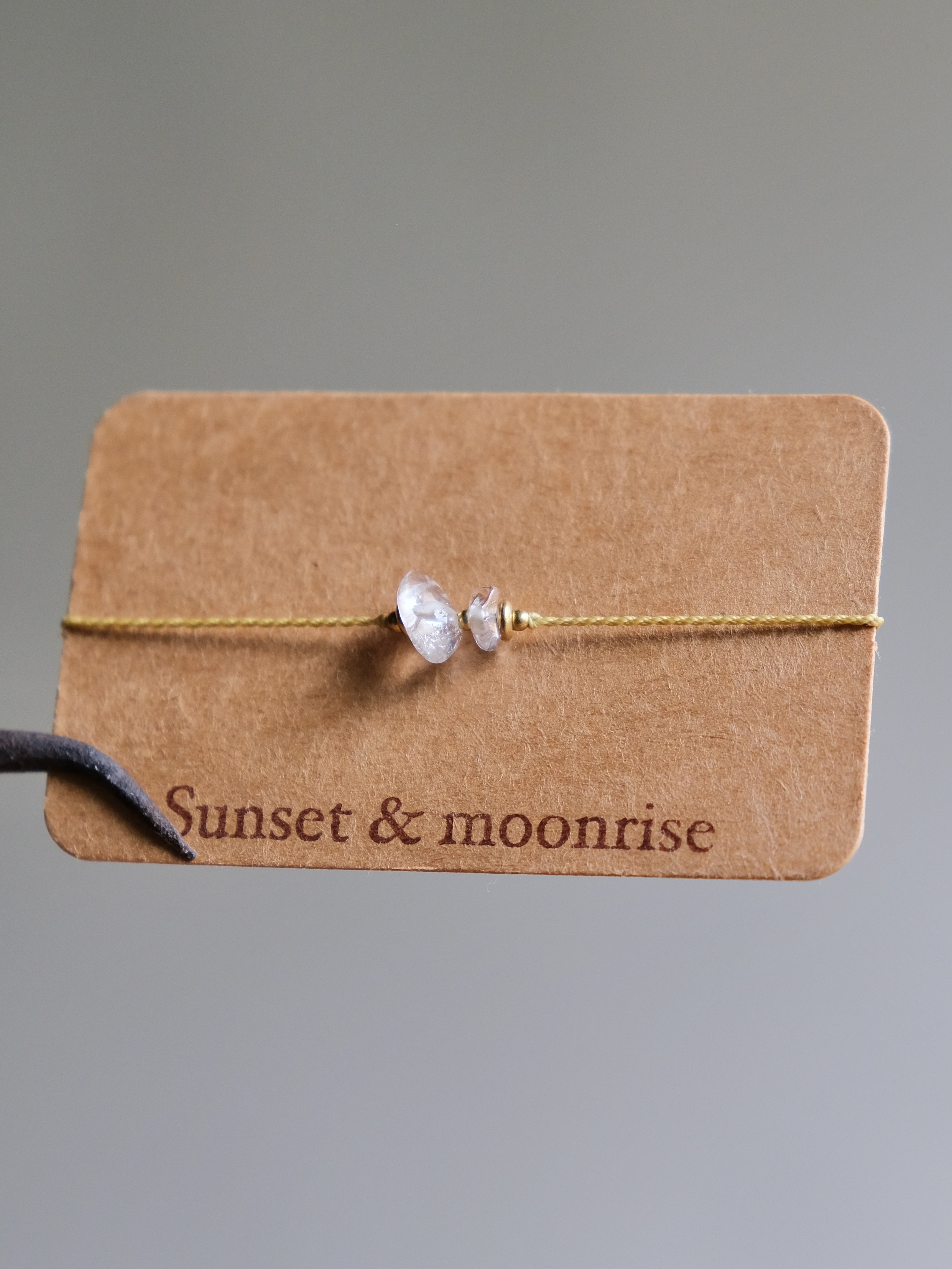 Sunset & moonrise 碎石手鍊 白水晶