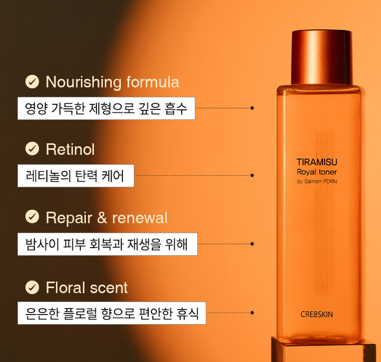pp2026-05-011 CRESSKIN Tiramisu Royal Toner by Salmon PDRN 250ml (exp.2026-12) （清倉貨品不退不換以不影響實際使用為準，現貨可新蒲崗倉庫即取）