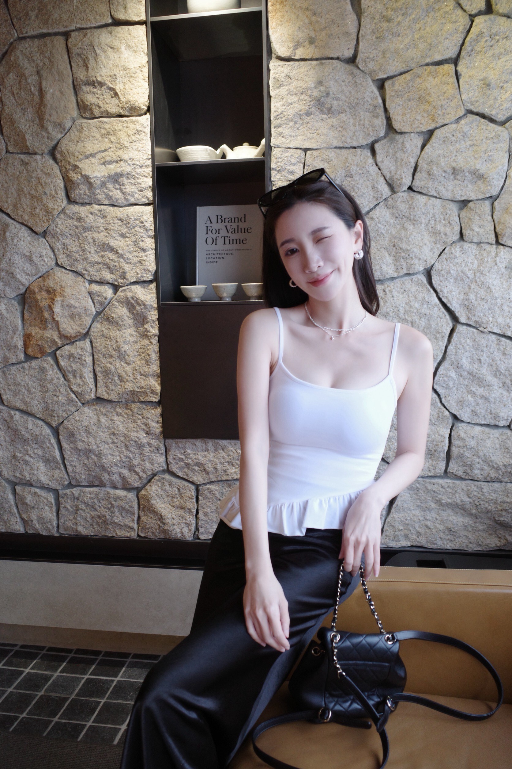 🇰🇷(預購)#AQ76 荷葉滾邊細帶Bratop(黑/白/粉/咖)