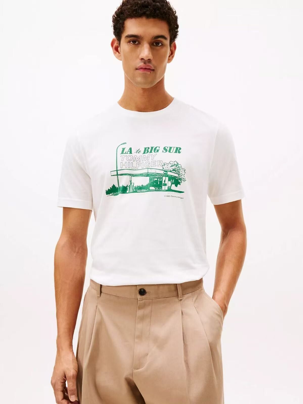 【預購】Tommy Hilfiger H051353 男裝白色Retro Photo Print Graphic短袖上衣