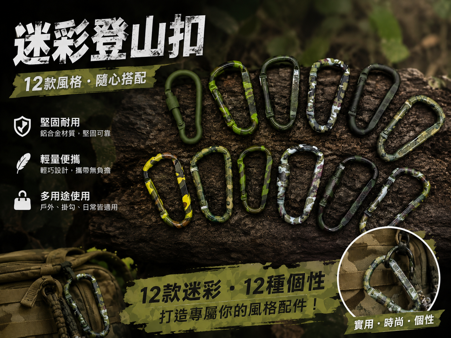 Camo Carabiner