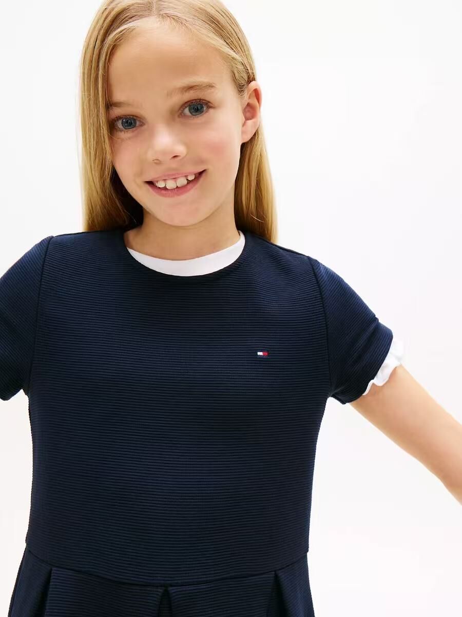 【預購】Tommy Hilfiger H051363 女童海軍藍色連身裙