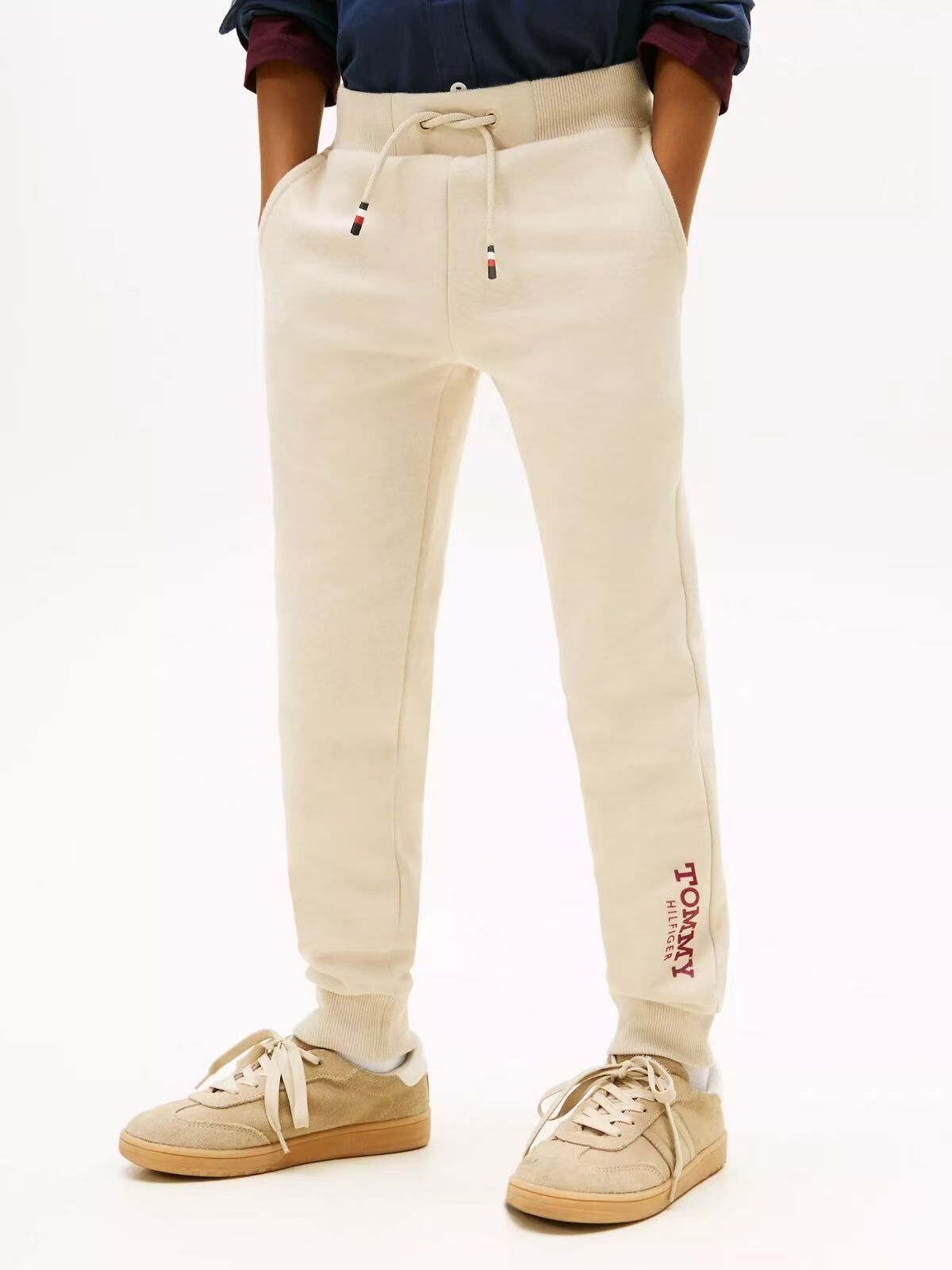 【預購】Tommy Hilfiger H051367 男童沙色Monotype Logo運動褲